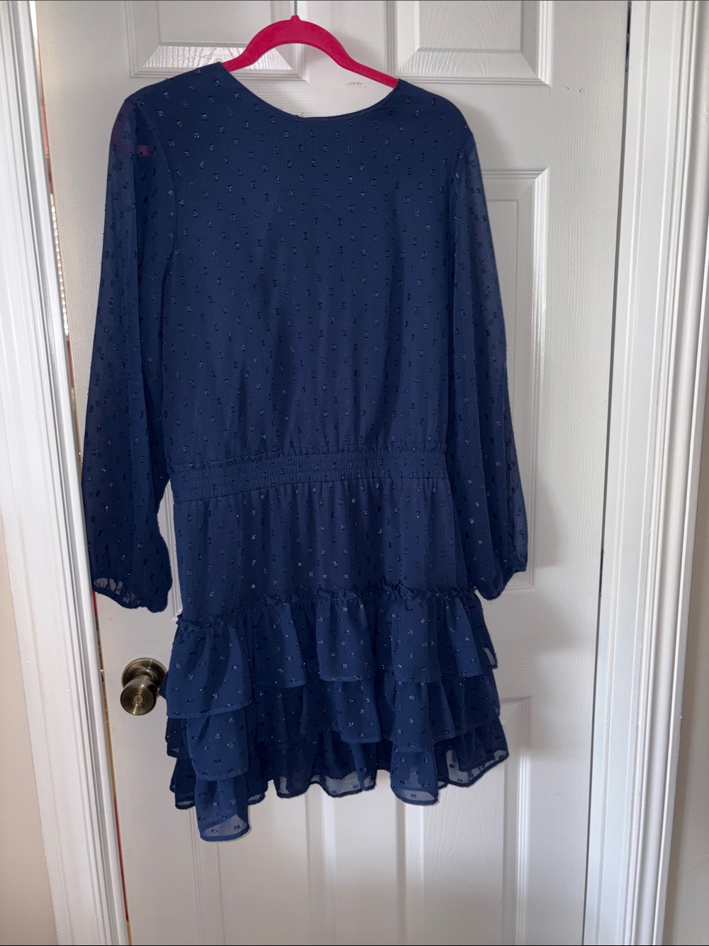 Navy Blue Ruffle Tiered women’s Dress